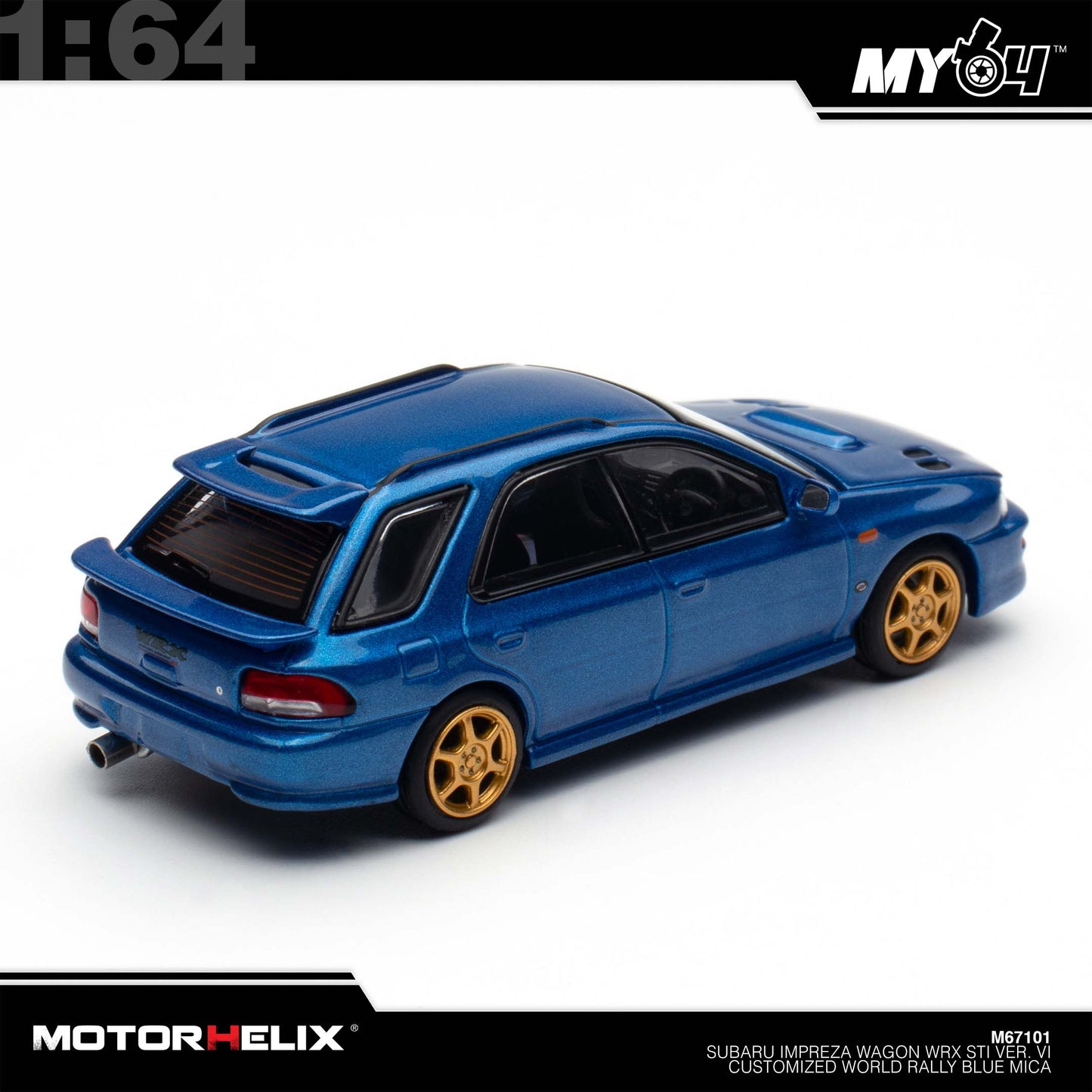 [Motorhelix] 1:64 Subaru lmpreza Wagon WRX STi Version VI - Customized World Rally Blue Mica