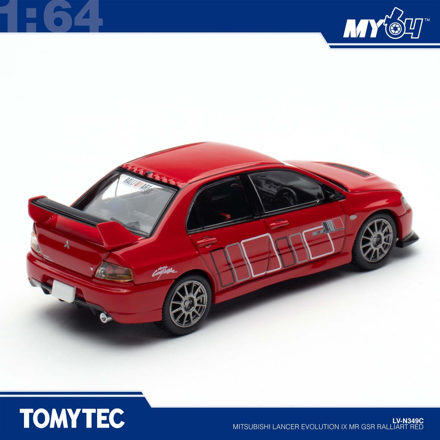 [TLVN] 1:64 Mitsubishi Lancer Evolution IX Mr GSR Ralliart - Red