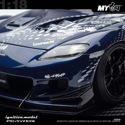 [Ignition Model] Mazda RX-8 (SE3P) RE Amemiya  - Blue Metallic With Mr. Amemiya