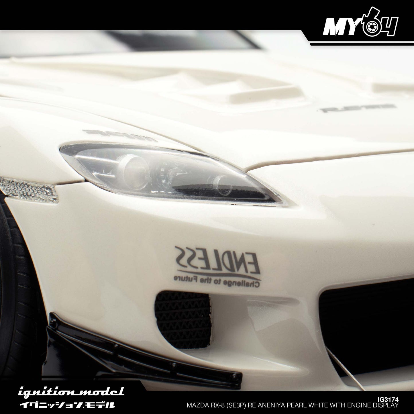 [Ignition Model] Mazda RX-8 (SE3P) RE Aneniya - Pearl White With Engine Display