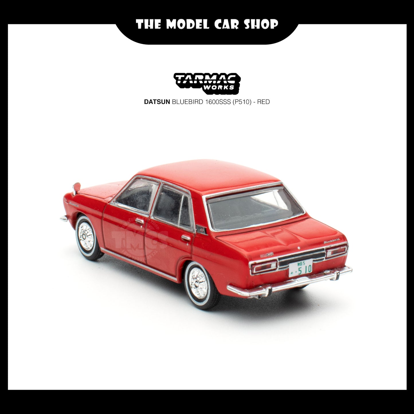 [Tarmac Works] Datsun BLUEBIRD 1600SSS (P510) - Red (With Chase Car)