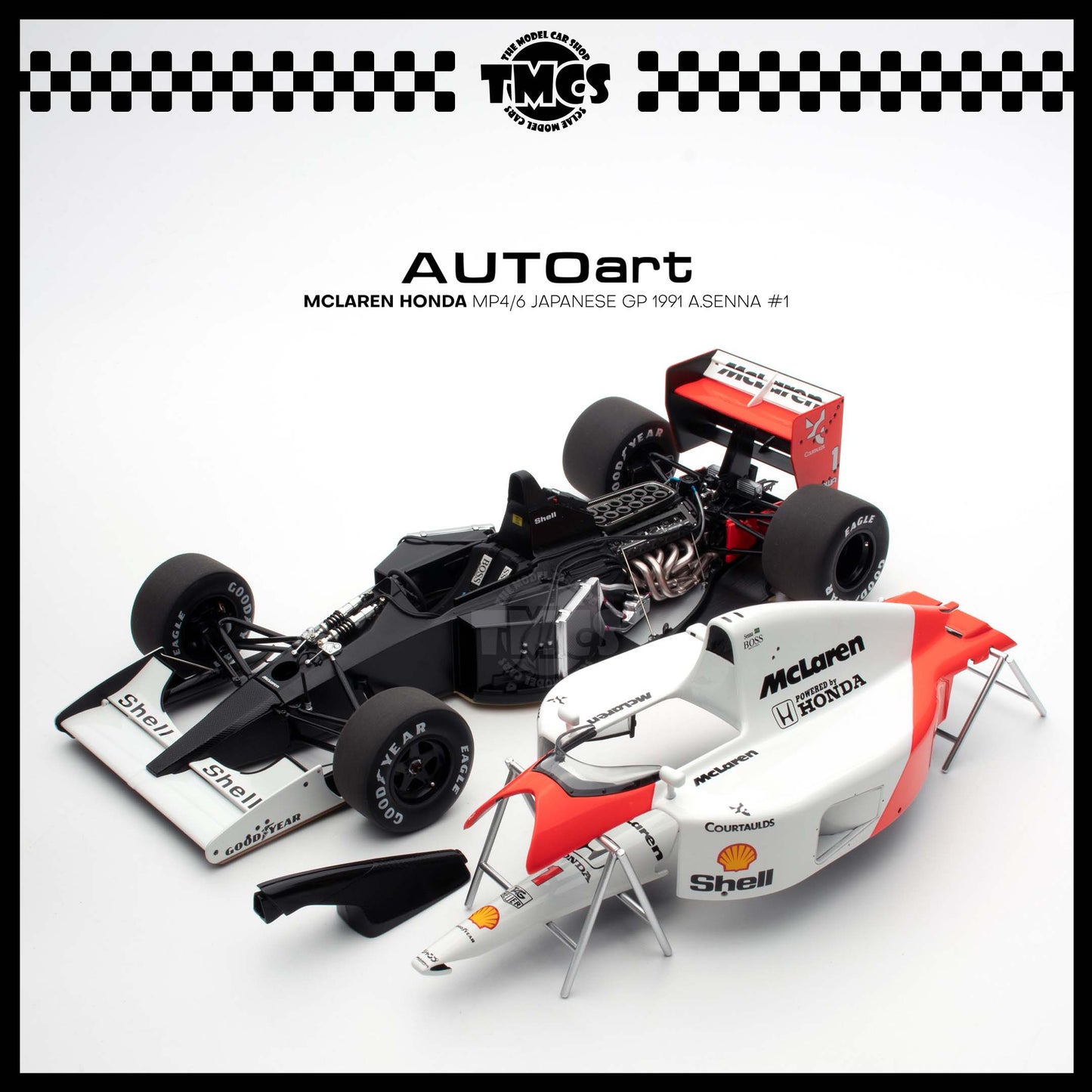 [Auto Art] Mclaren Honda MP4/6 Japanese GP 1991 A.Senna #1 (With Mclaren Logo)