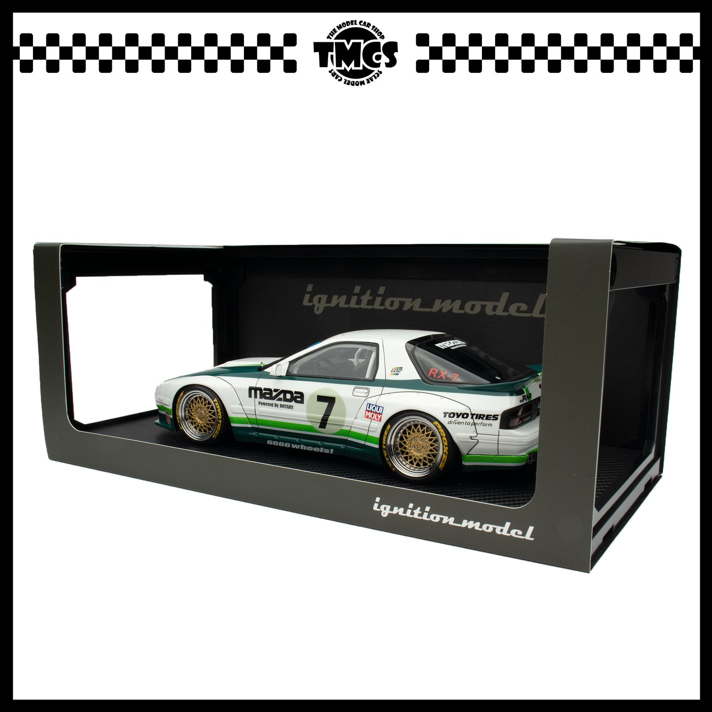 [Ignition Model] Pandem RX-7 (FC3S) - White/Green