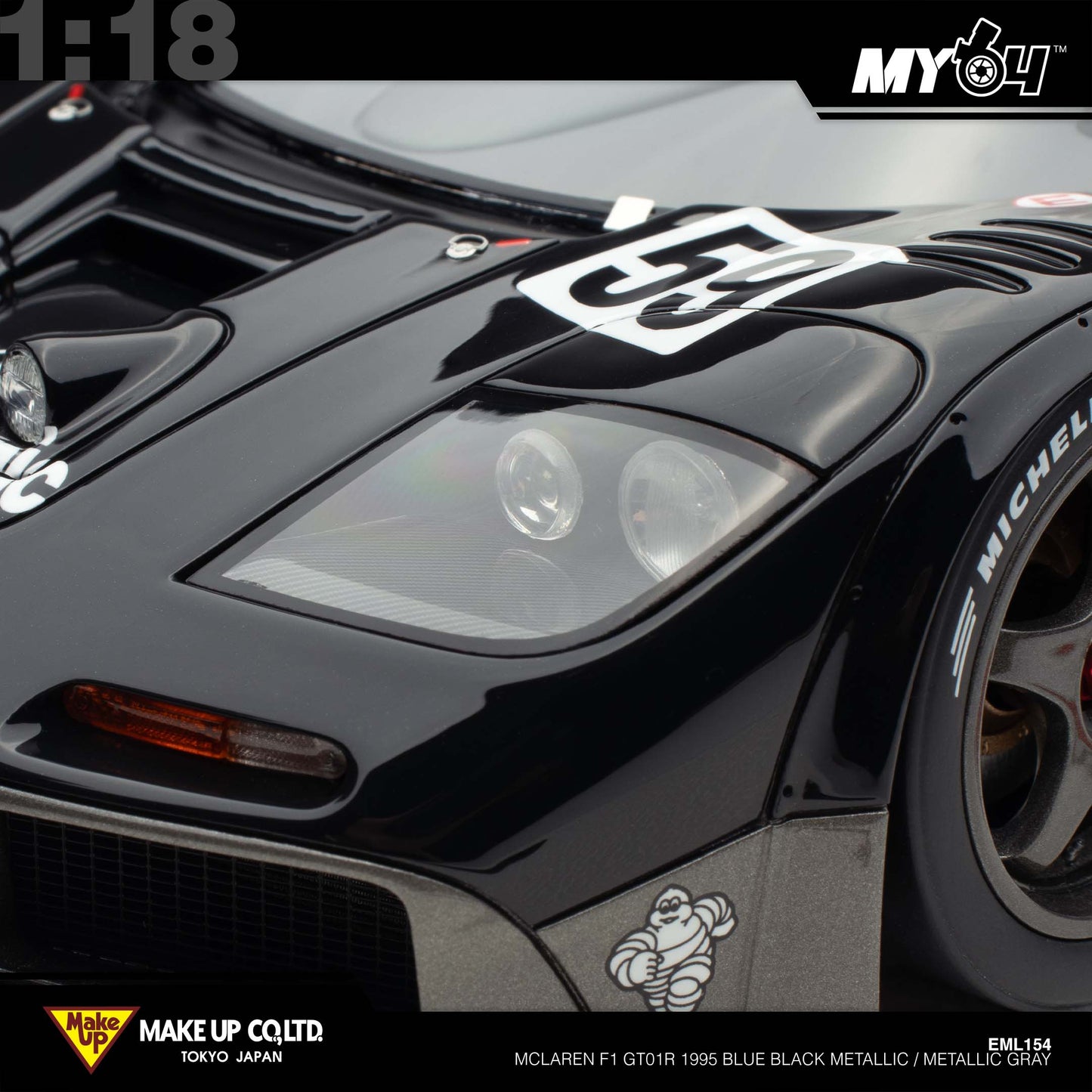 [Make Up] 1:18 Edilion Mclaren F1 GT01R 1995 - Blue Black Metallic / Metallic Gray
