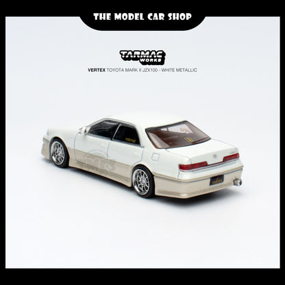 [Tarmac Works] VERTEX Toyota Mark II JZX100 - White Metallic (Chase Car Included)