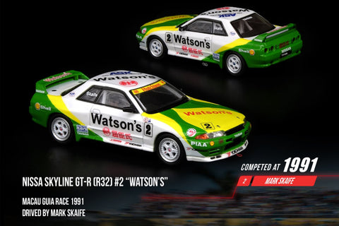 [INNO64] Nissan Skyline GT-R (R32) #2 "WATSON'S) Macau Guia Race 1991 MARK SKAIFE