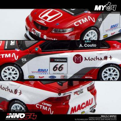 [INNO64] Honda Accord Euro-R (CL7) #66 "N.Technology" Macau WTCC 2008 Andre Couto