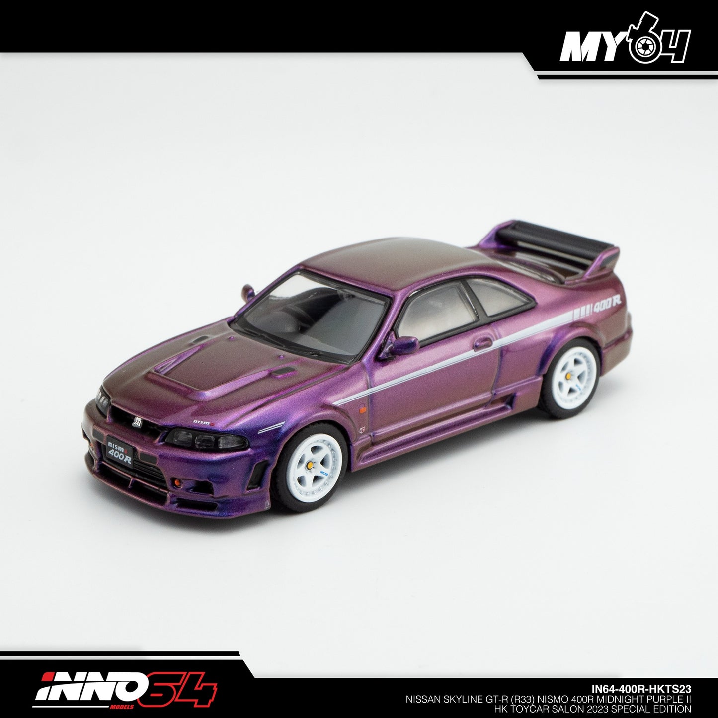 [INNO64] Nissan Skyline GT-R (R33) NISMO 400R - Midnight Purple II HONG KONG TOYCAR SALON 2023 SPECIAL EDITION