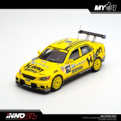 [INNO64] Toyota Altezza RS200 #163 "H Factory" N1 Super Taikyu 2002