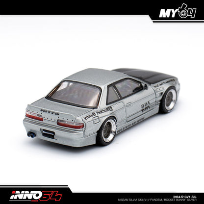 [INNO64] Nissan Silvia (S13) V1 PANDEM Rocket Bunny Silver