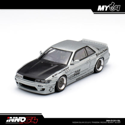 [INNO64] Nissan Silvia (S13) V1 PANDEM Rocket Bunny Silver