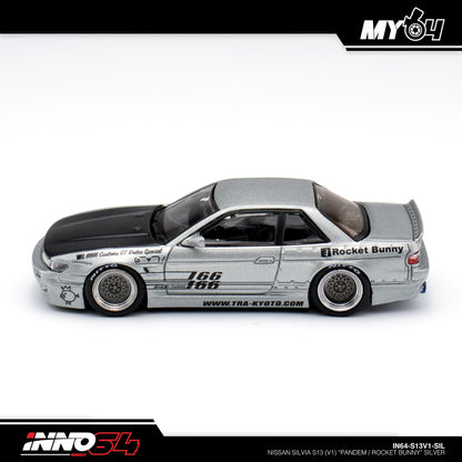 [INNO64] Nissan Silvia (S13) V1 PANDEM Rocket Bunny Silver