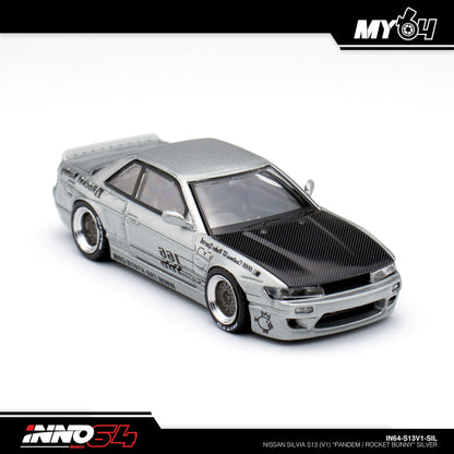 [INNO64] Nissan Silvia (S13) V1 PANDEM Rocket Bunny Silver