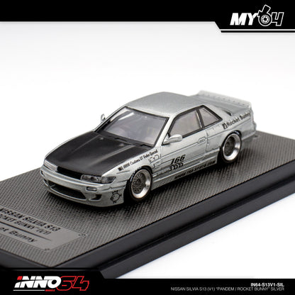 [INNO64] Nissan Silvia (S13) V1 PANDEM Rocket Bunny Silver