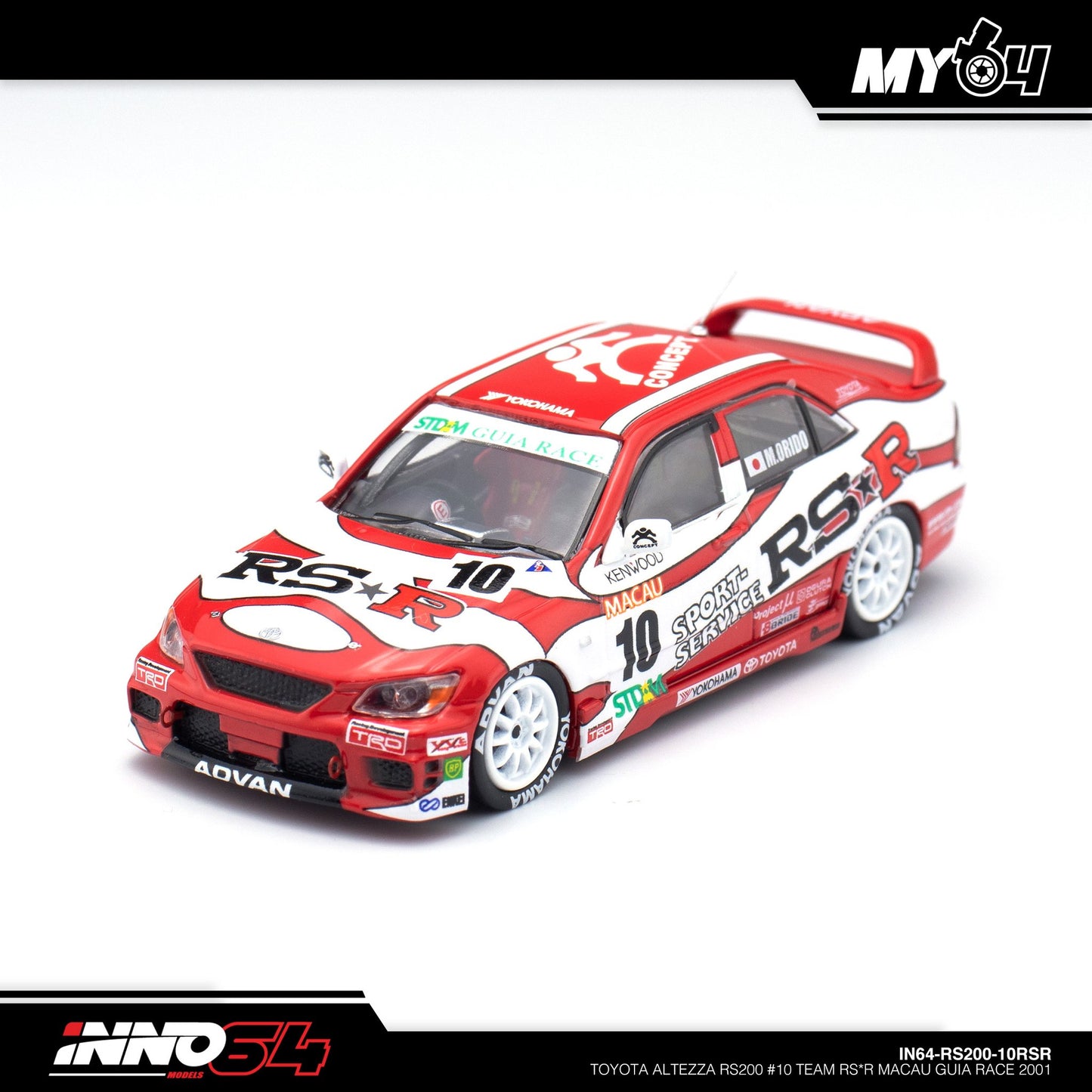 [INNO64] Toyota Altezza RS200 #10 Team RS*R Macau Guia Race 2001