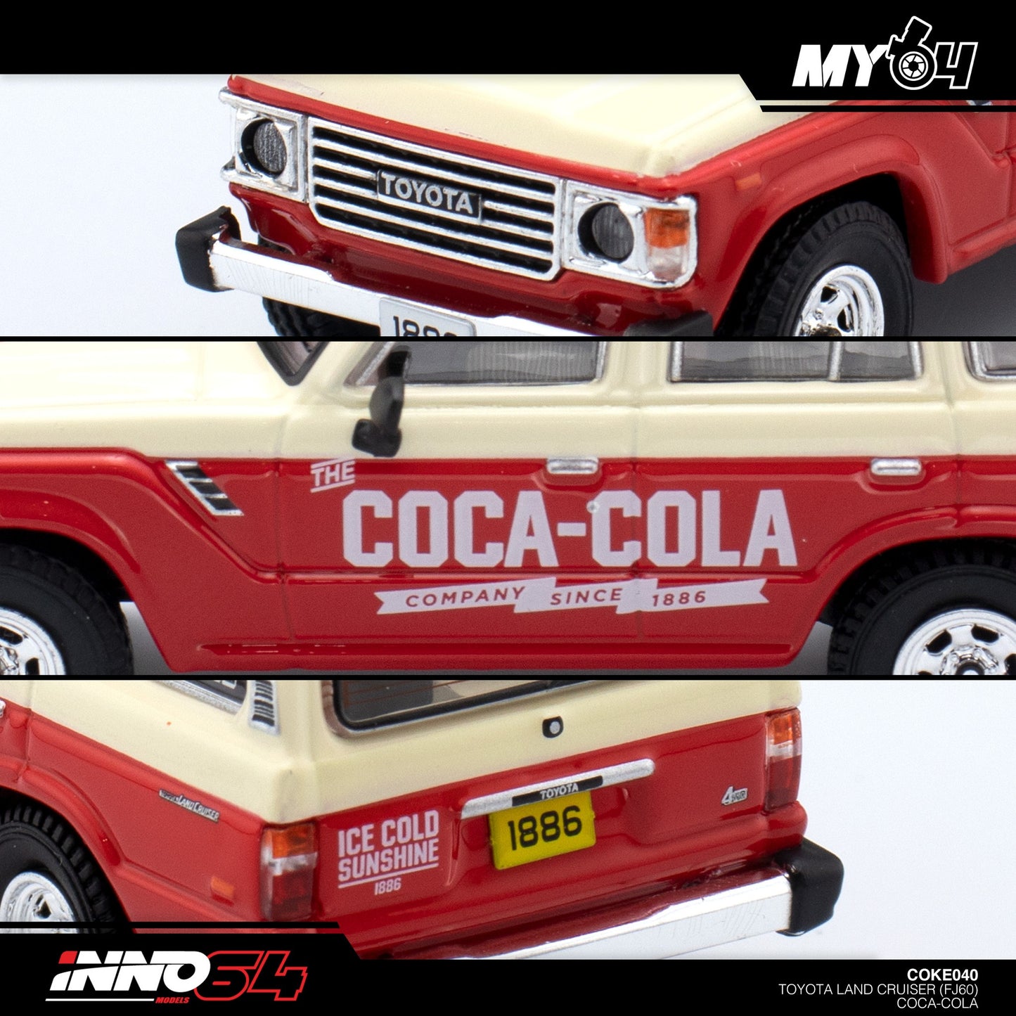 [INNO64] Toyota land Cruiser FJ60 Coca Cola With Coke Figure