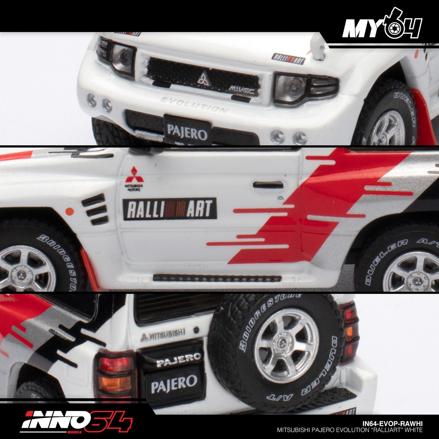 [INNO64] Mitsubishi Pajero Evolution "RALLIART" - White