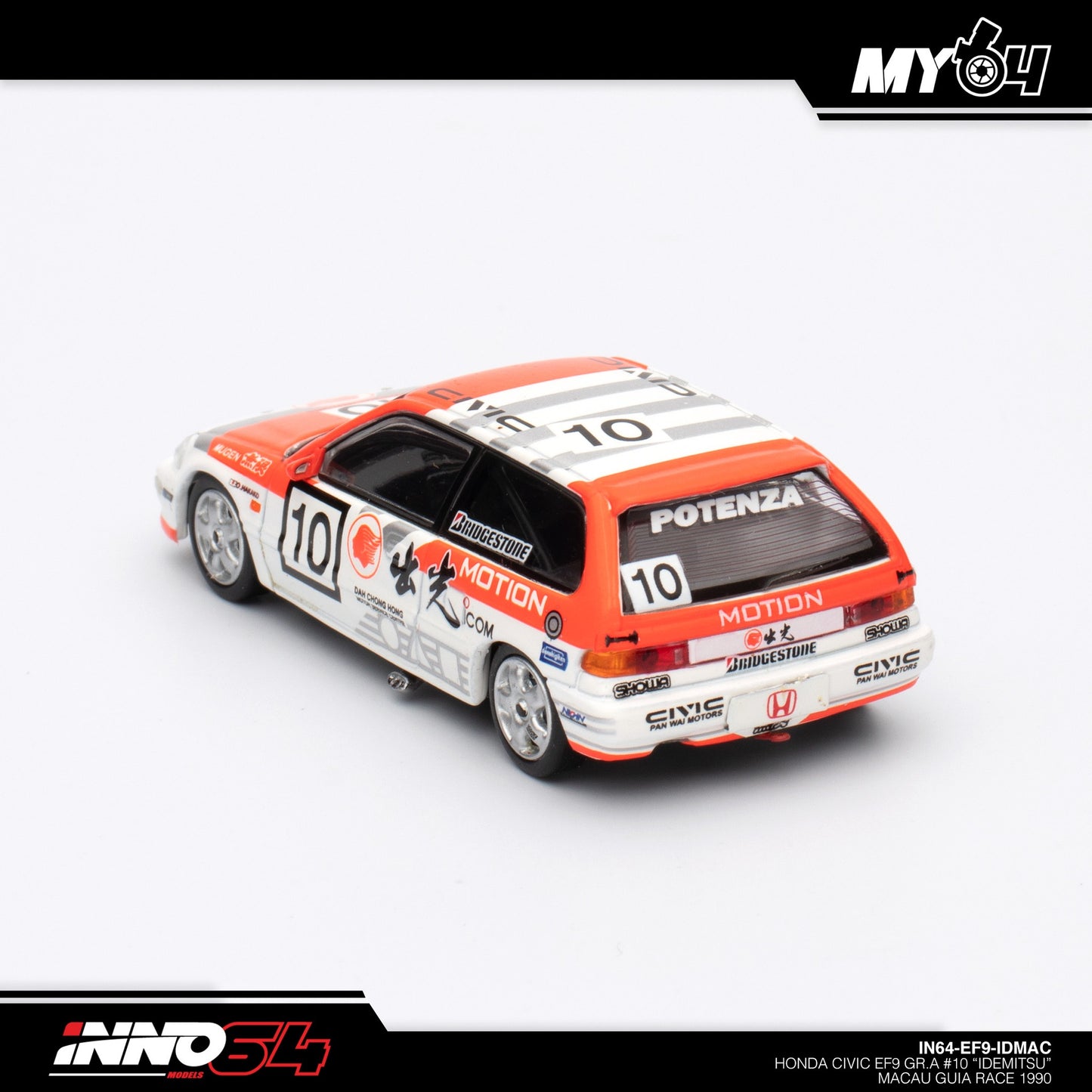 [INNO64] Honda Civic EF9 GR.A#10"IDEMITSU" Macau Gula Race 1990