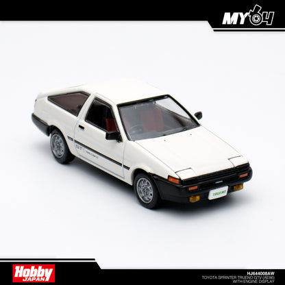 [Hobby Japan] Toyota Sprinter Trueno GTV (AE86) with Engine Display - White