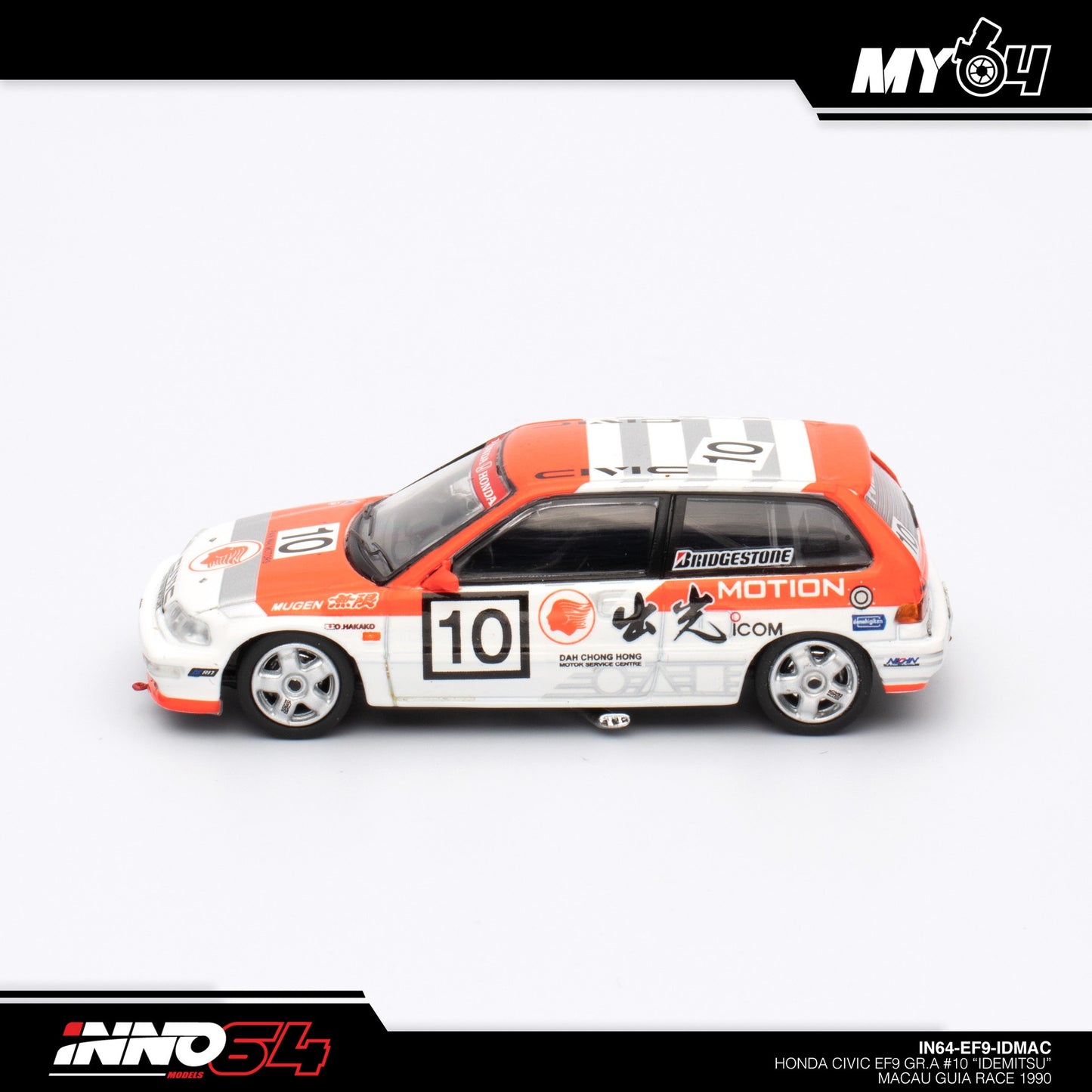 [INNO64] Honda Civic EF9 GR.A#10"IDEMITSU" Macau Gula Race 1990