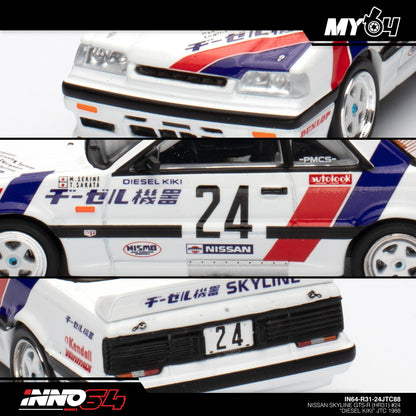 [INNO64] Nissan Skyline GTS-R (HR31) #24 "DIESEL KIKI" JTC 1988