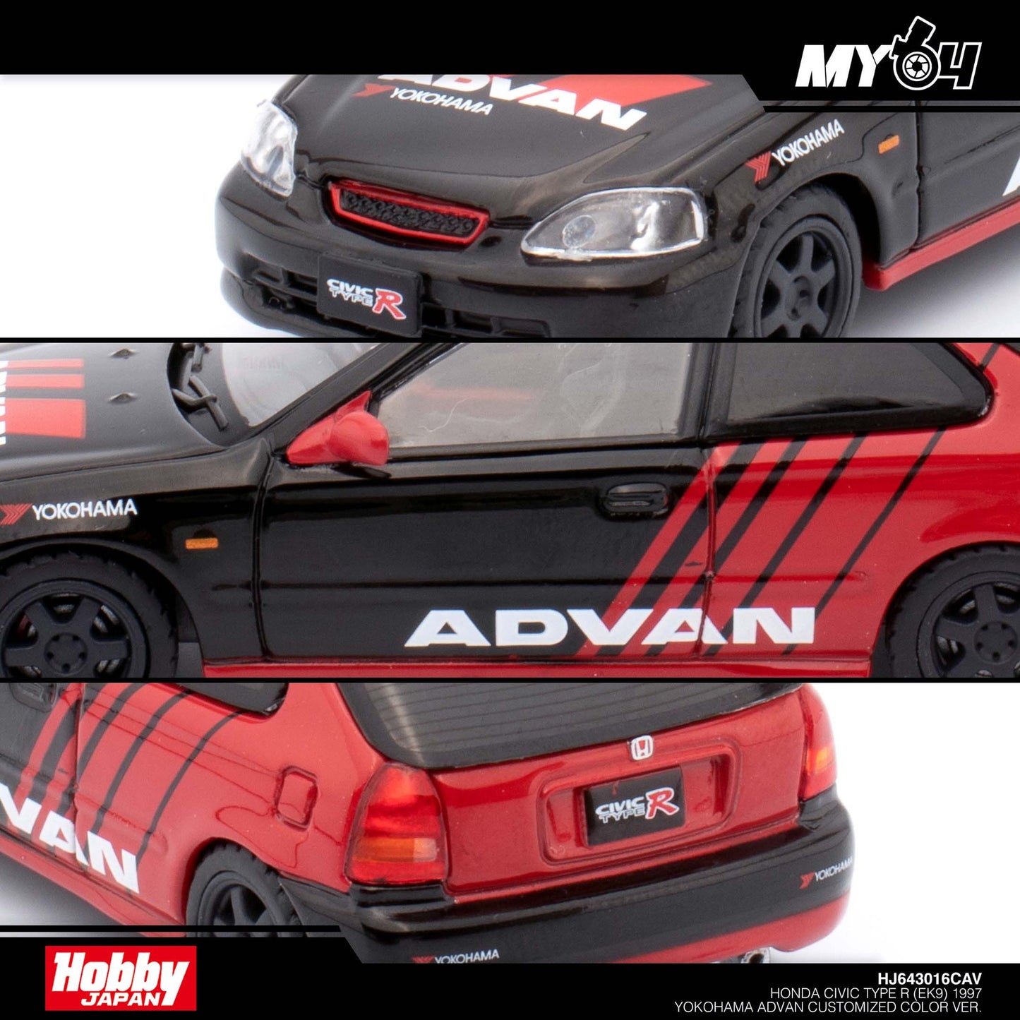 [Hobby Japan] Honda Civic TYPE R (E-EK9) 1997 YOKOHAMA ADVAN