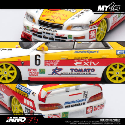 [INNO64] Toyota Corona EXIV #6 "Team Bandoh" Macau Guia Race 1997-Michael Krumm Macau Grand Prix 2022 Special Edition