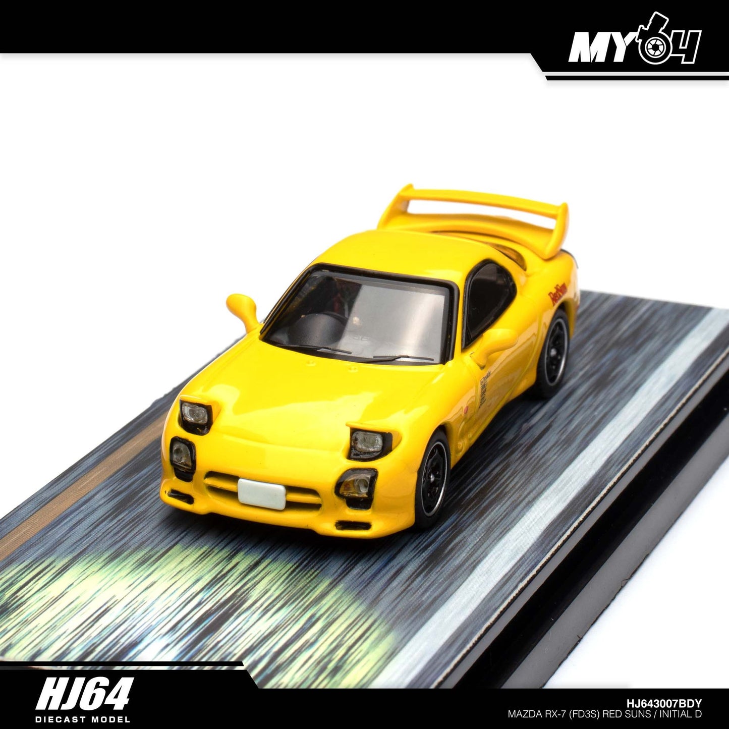 [Hobby Japan] Mazda RX-7 (FD3S) RED SUNS/ INITIAL D vs Takumi Fujiwara With Takahashi Figure