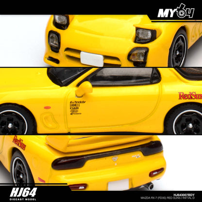 [Hobby Japan] Mazda RX-7 (FD3S) RED SUNS/ INITIAL D vs Takumi Fujiwara With Takahashi Figure