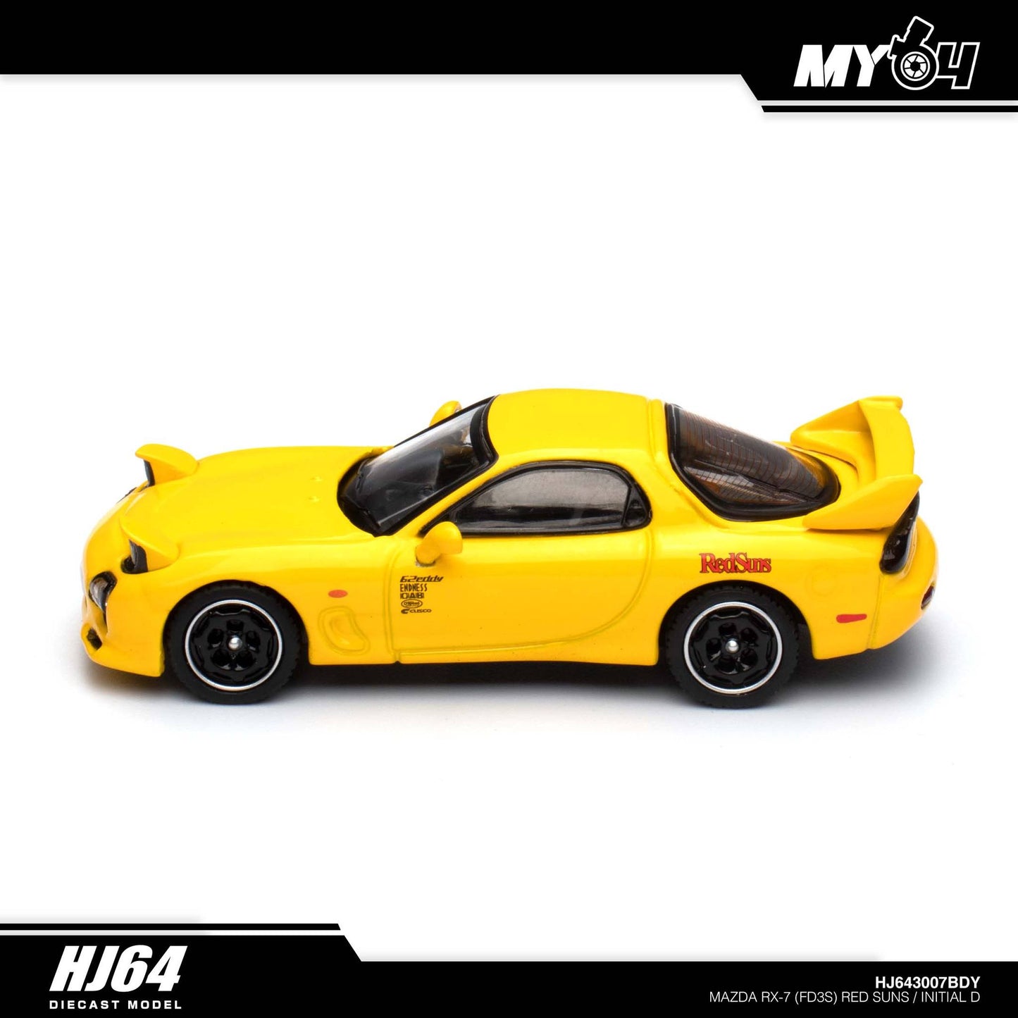 [Hobby Japan] Mazda RX-7 (FD3S) RED SUNS/ INITIAL D vs Takumi Fujiwara With Takahashi Figure