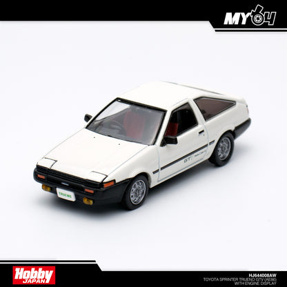 [Hobby Japan] Toyota Sprinter Trueno GTV (AE86) with Engine Display - White