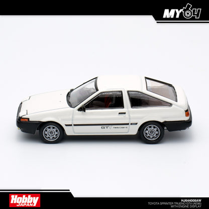 [Hobby Japan] Toyota Sprinter Trueno GTV (AE86) with Engine Display - White