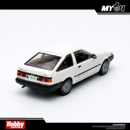 [Hobby Japan] Toyota Sprinter Trueno GTV (AE86) with Engine Display - White