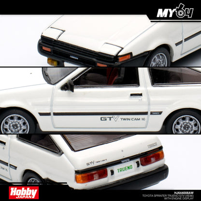 [Hobby Japan] Toyota Sprinter Trueno GTV (AE86) with Engine Display - White