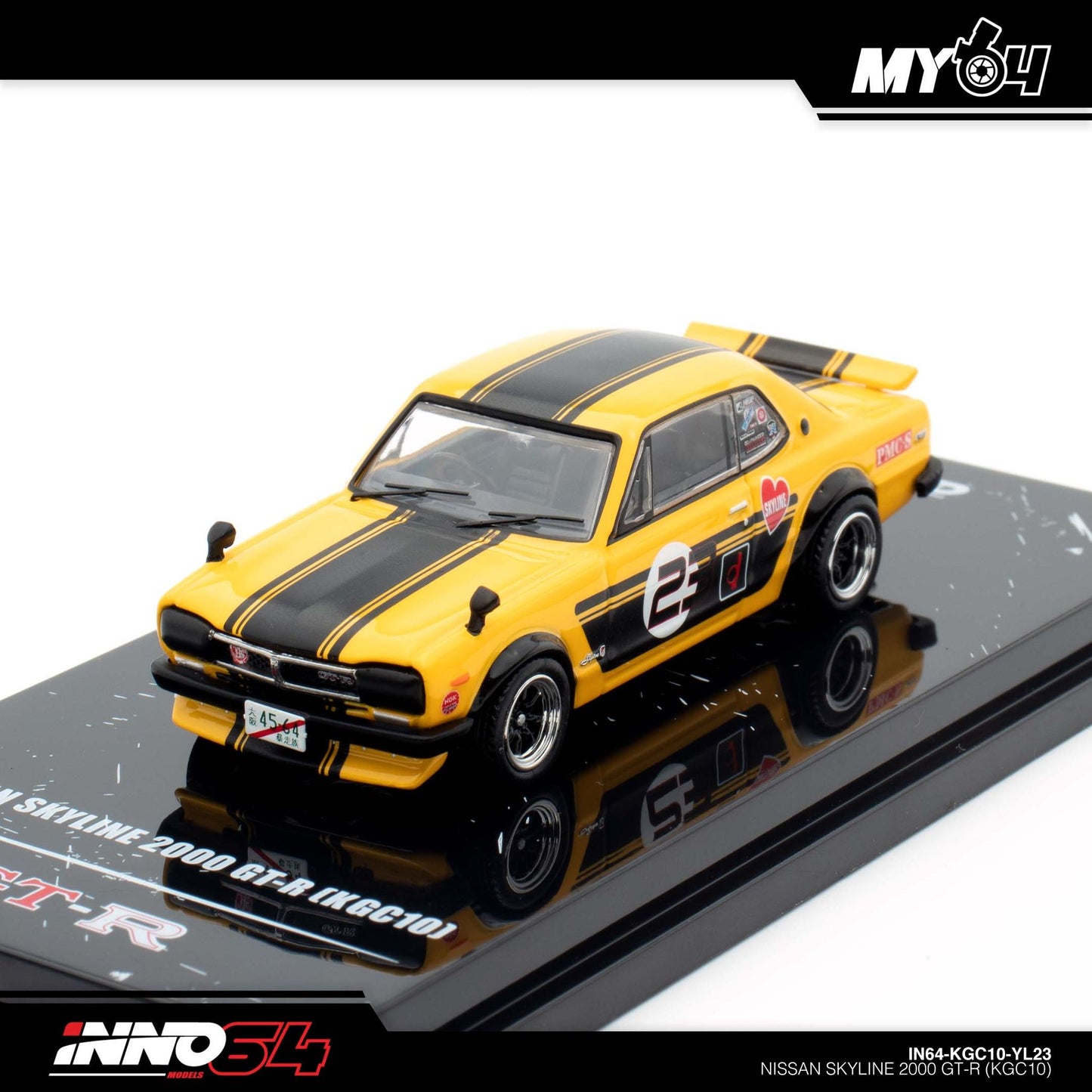 [INNO64] NISSAN SKYLINE 2000 GT-R (KPGC10) - Yellow