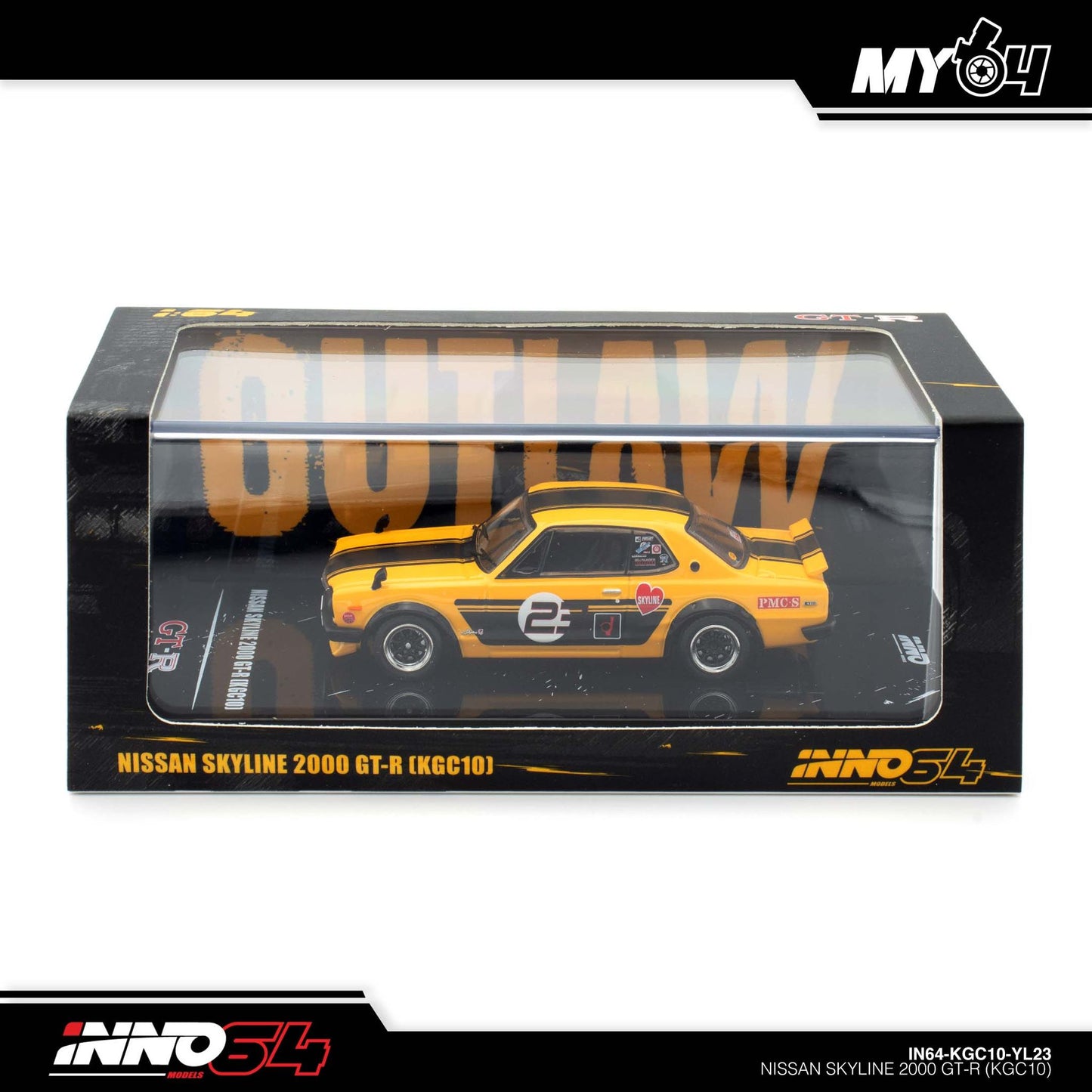 [INNO64] NISSAN SKYLINE 2000 GT-R (KPGC10) - Yellow