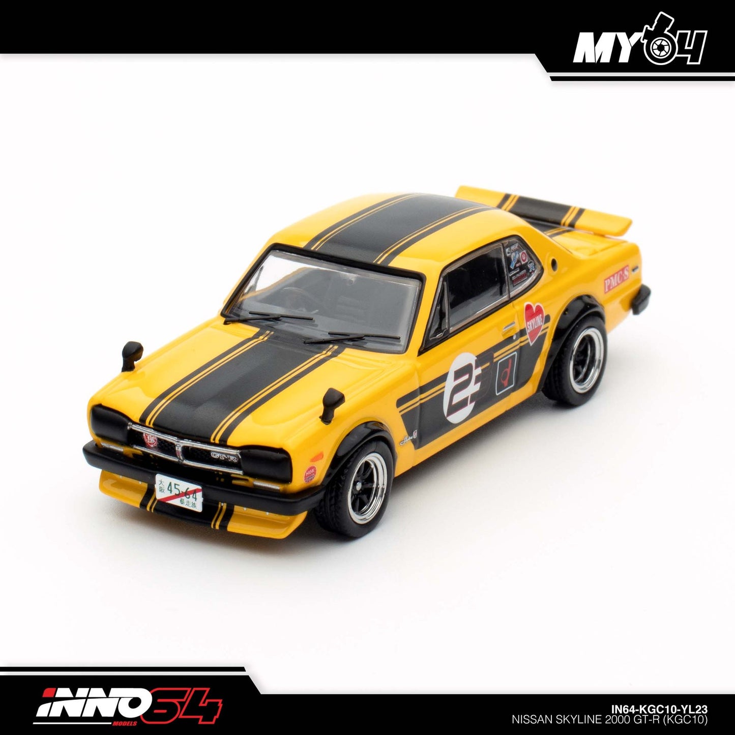 [INNO64] NISSAN SKYLINE 2000 GT-R (KPGC10) - Yellow