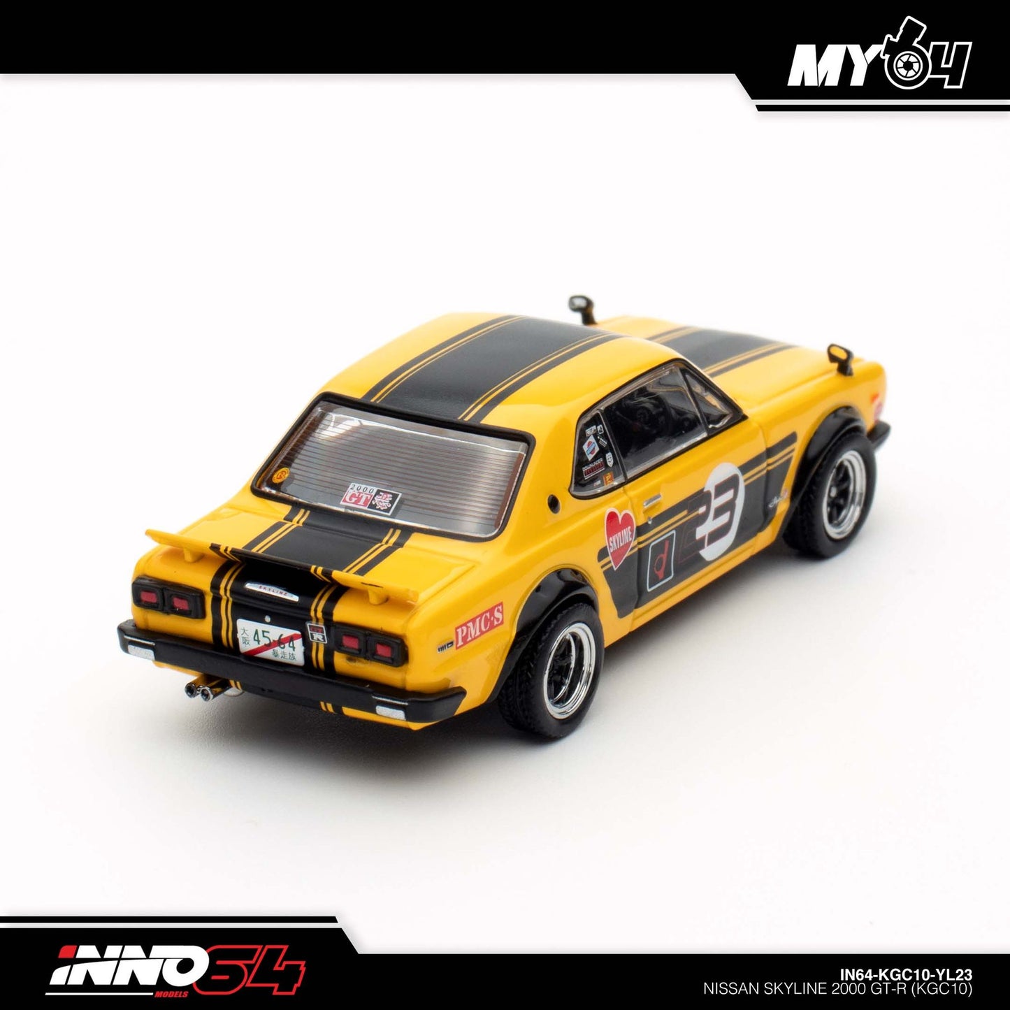 [INNO64] NISSAN SKYLINE 2000 GT-R (KPGC10) - Yellow