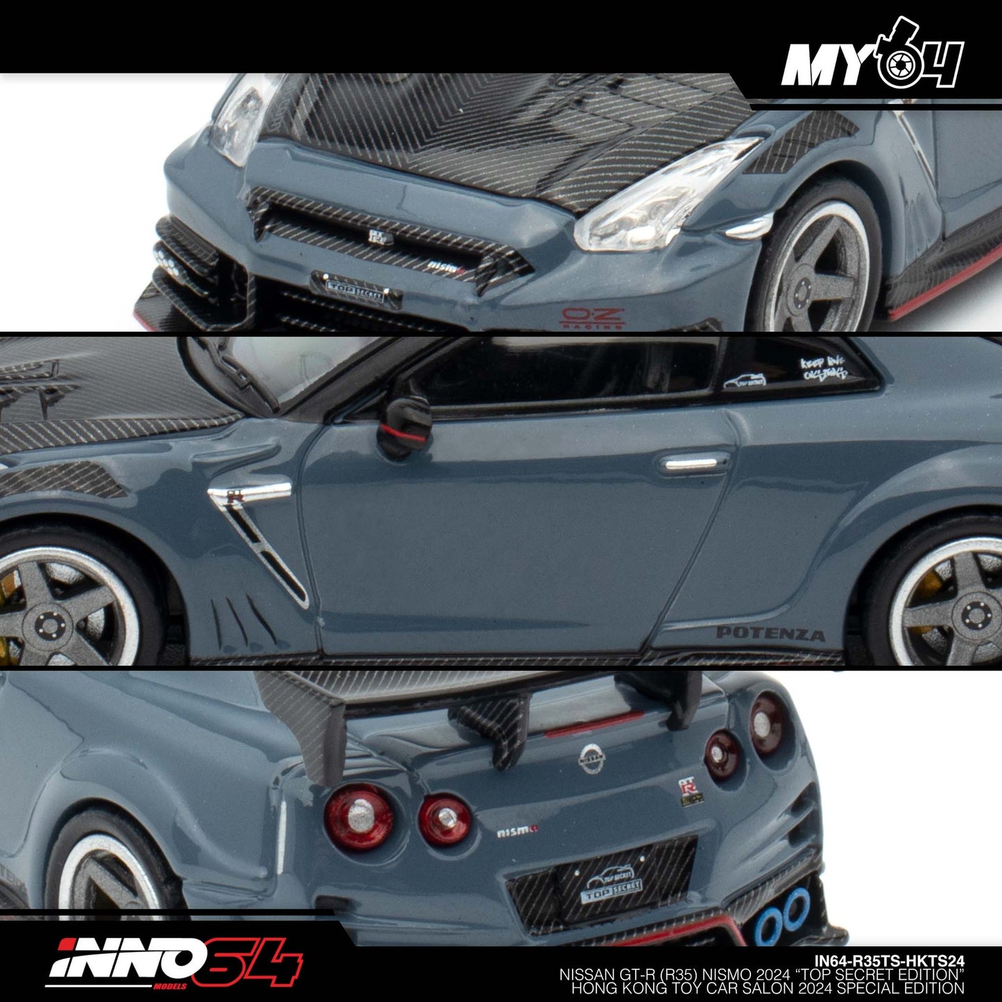 [INNO64] Nissan GT-R (R35) Top Secret Hong Kong Toy Car Salon 2024 Special Edition