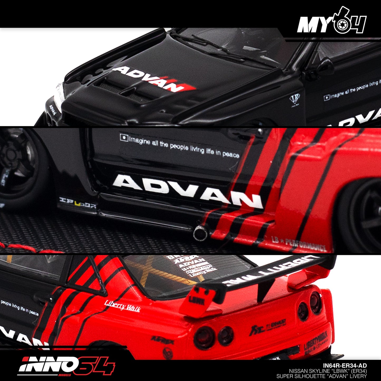 [INNO64] Nissan Skyline LBWK (ER34) Super Silhouette - Advan