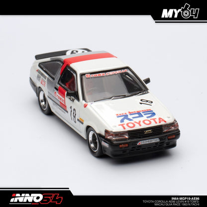 [INNO64] 1:64 Toyota Corolla AE86 Levin #19 Tom's-Macau Guia Race 1983 N.Tachi