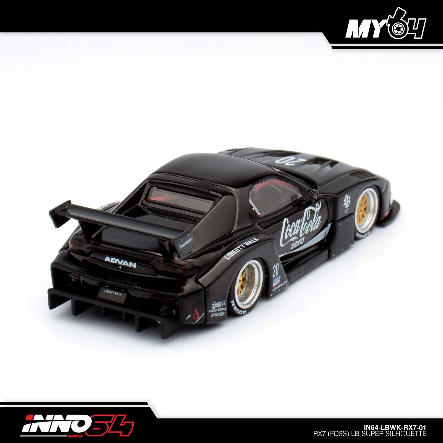 [INNO64] 1:64 Mazda RX7 (FD3S) LB-Works Super Silhouette - Black