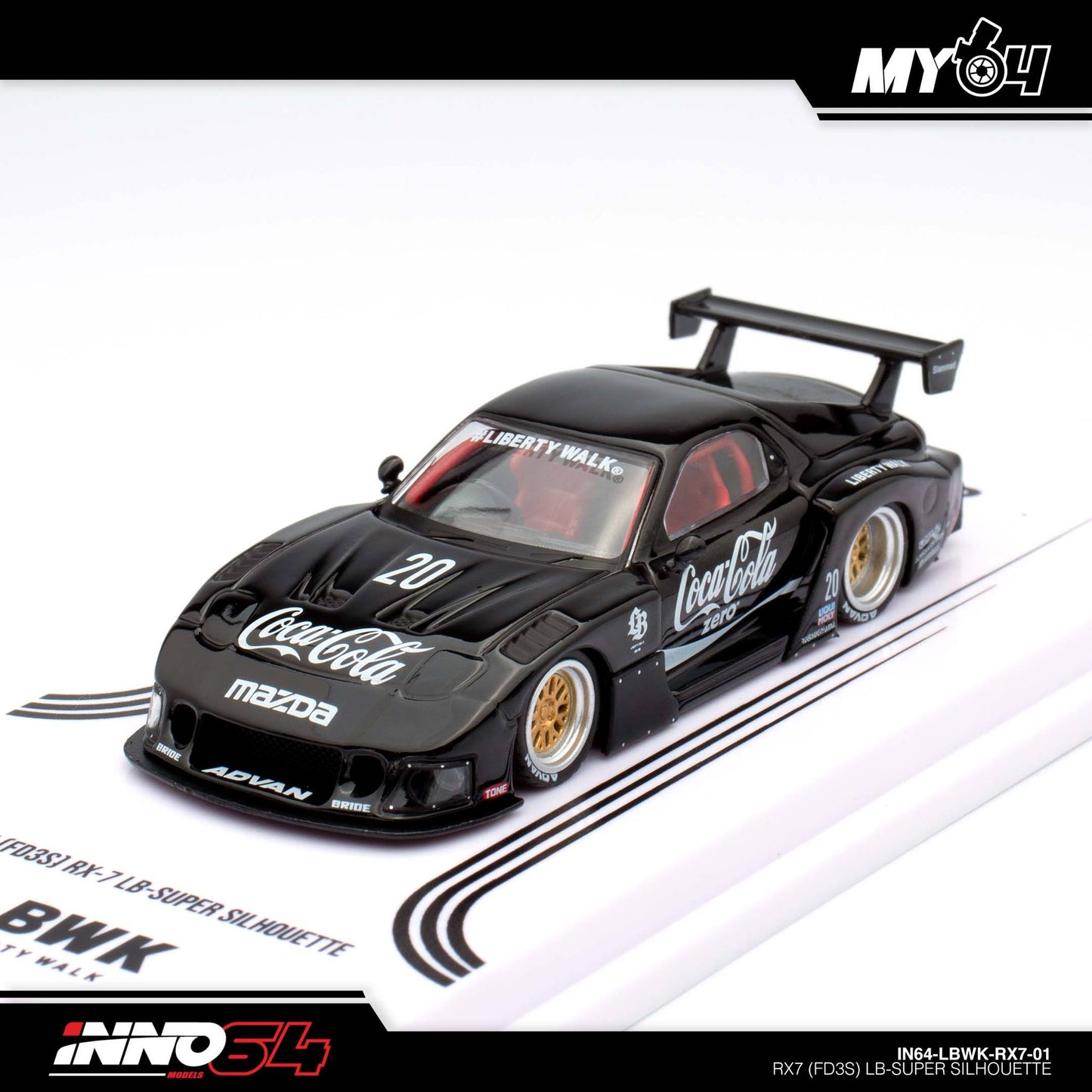 [INNO64] 1:64 Mazda RX7 (FD3S) LB-Works Super Silhouette - Black