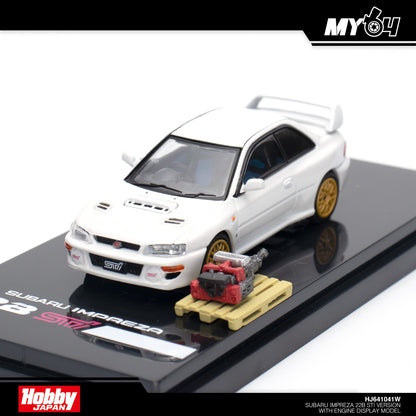 [Hobby Japan] Subaru Impreza 22B STi Version (GC8改) With Engine Display Model - Fether White