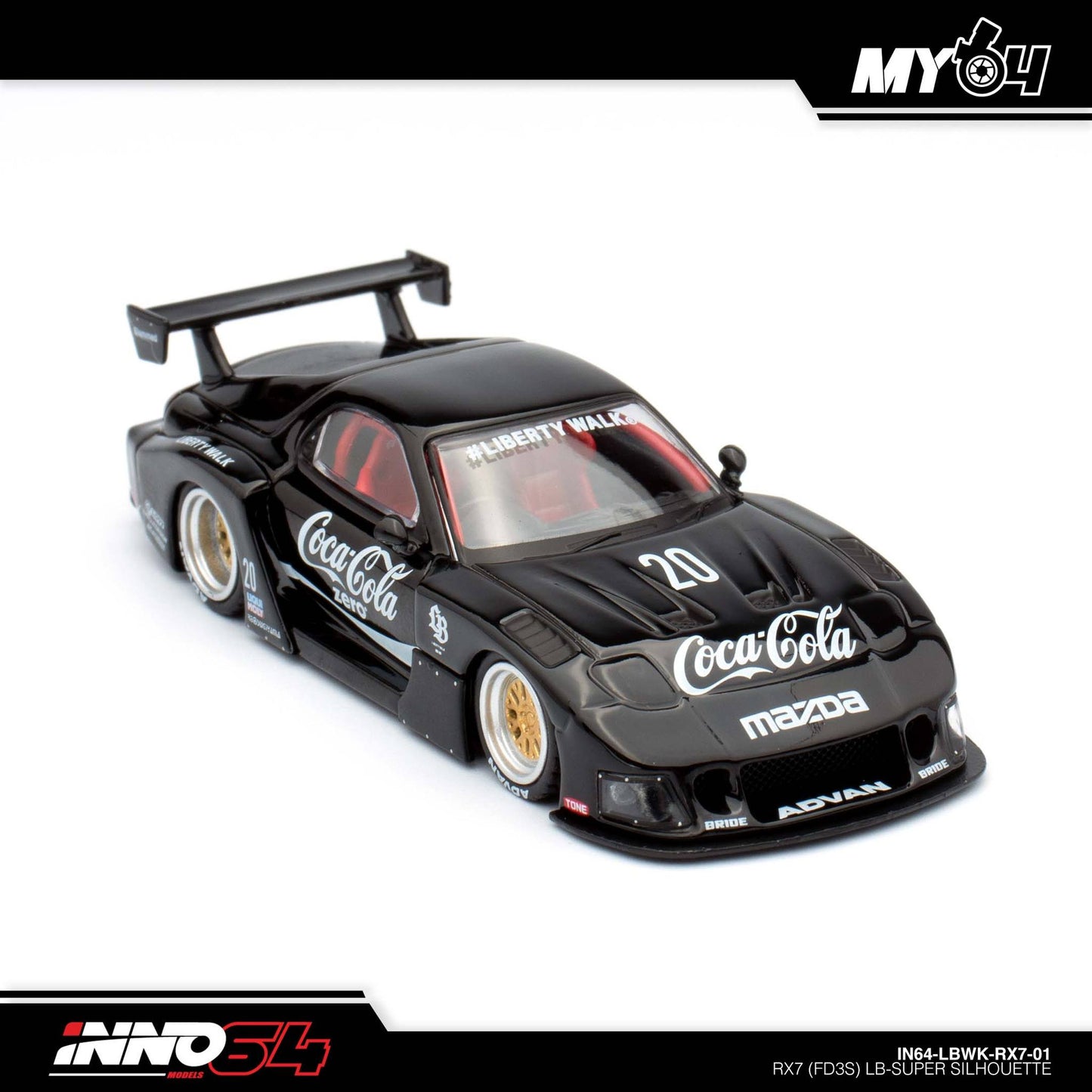[INNO64] 1:64 Mazda RX7 (FD3S) LB-Works Super Silhouette - Black