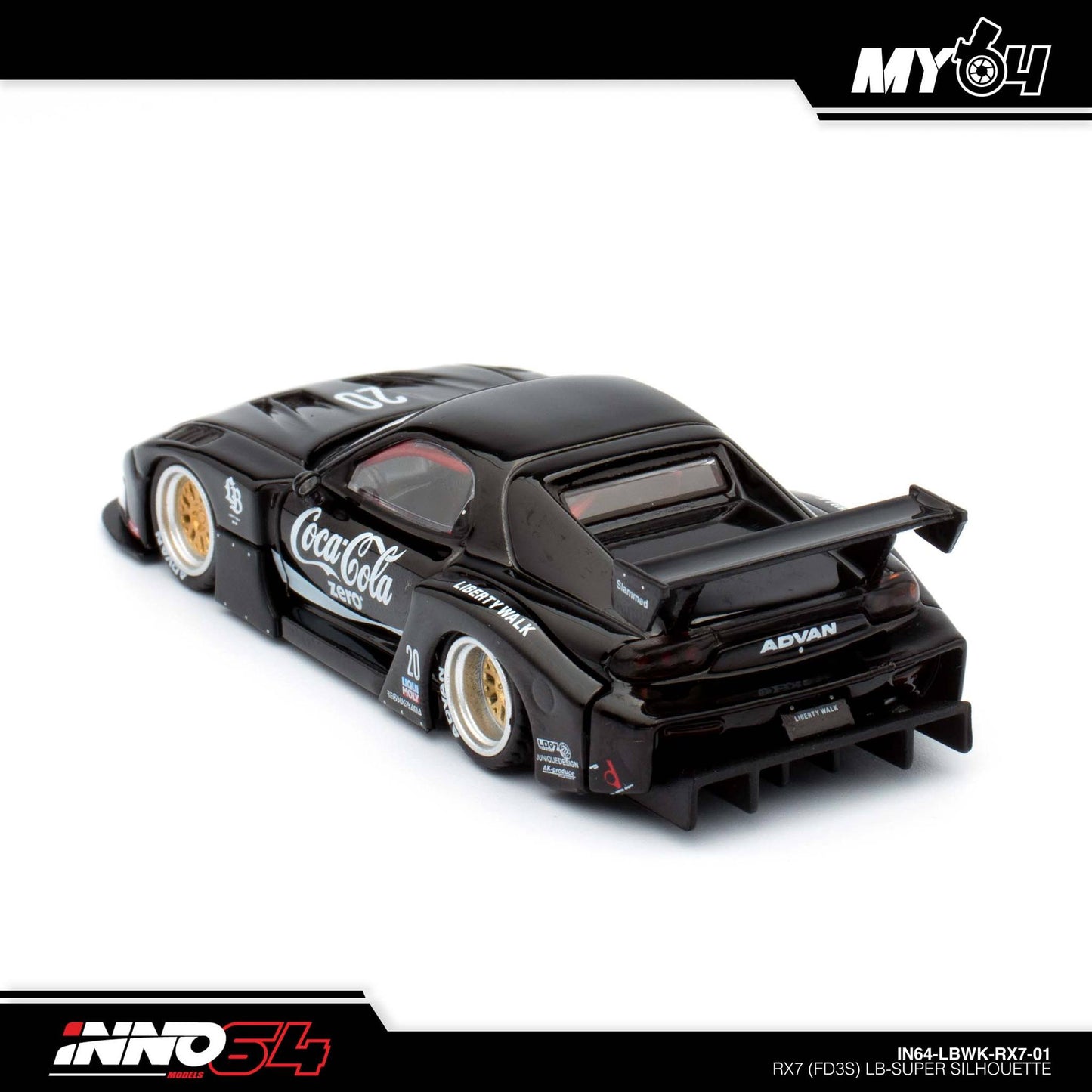 [INNO64] 1:64 Mazda RX7 (FD3S) LB-Works Super Silhouette - Black