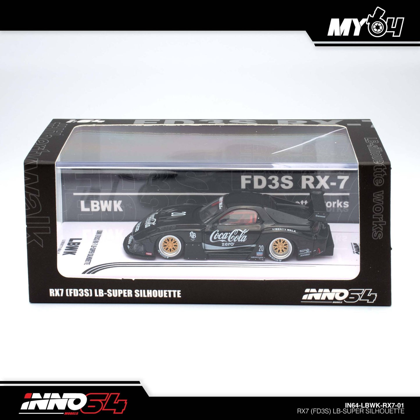 [INNO64] 1:64 Mazda RX7 (FD3S) LB-Works Super Silhouette - Black
