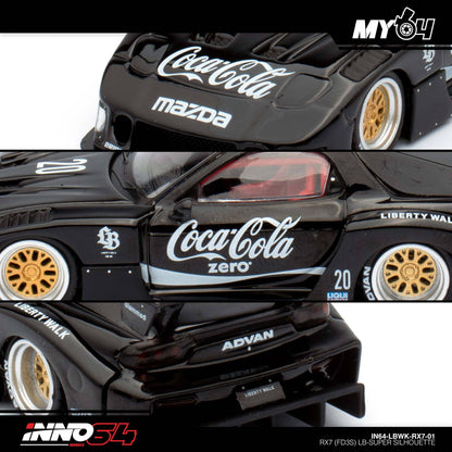 [INNO64] 1:64 Mazda RX7 (FD3S) LB-Works Super Silhouette - Black