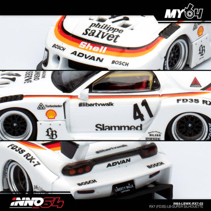 [INNO64] 1:64 Mazda RX7 (FD3S) LB-Works Super Silhouette - White