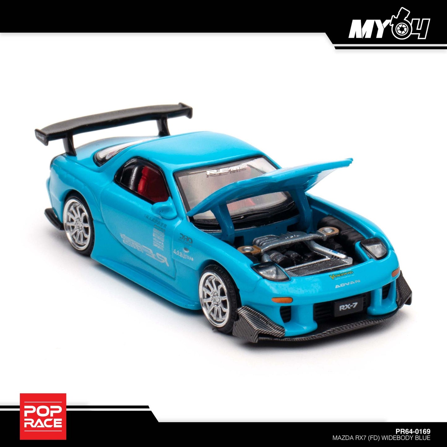 [Pop Race] Mazda RX7 RE-Amemiya Widebody - Blue TASKL Special